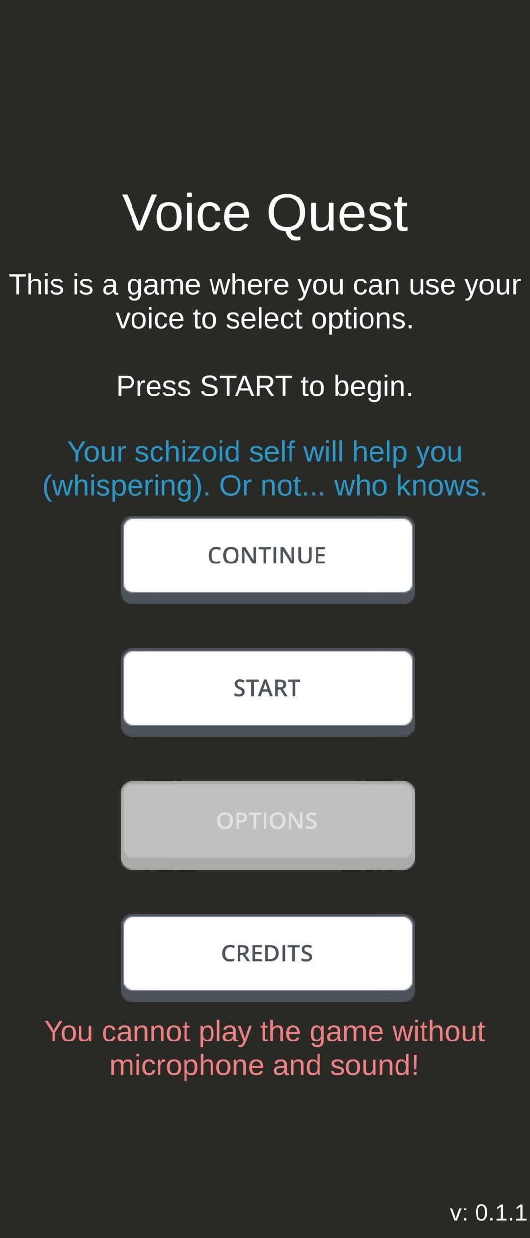 Voice quest (itch) screenshot 2