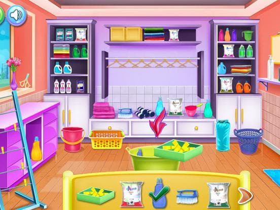Olivias washing laundry game screenshot 5
