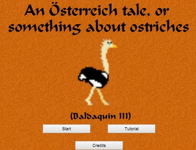 Baldaquin III - An Österreich tale, or something about ostriches