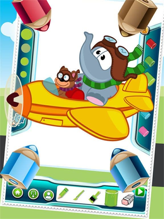 Flying on Plane Coloring Book World Paint and Draw Game for Kids screenshot 3