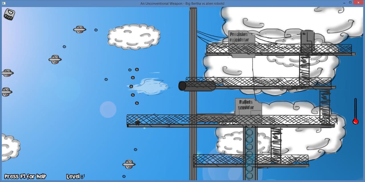 Big Bertha vs alien robots! screenshot 3