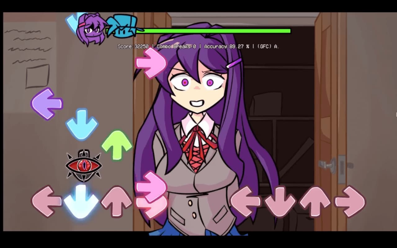FNF - Yuri Over Monika Epiphany Reskin screenshot 2