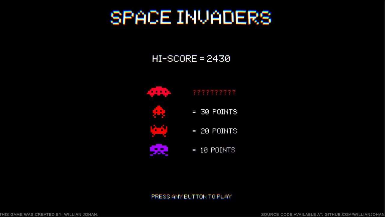 Space Invaders - Willian Johan screenshot 2