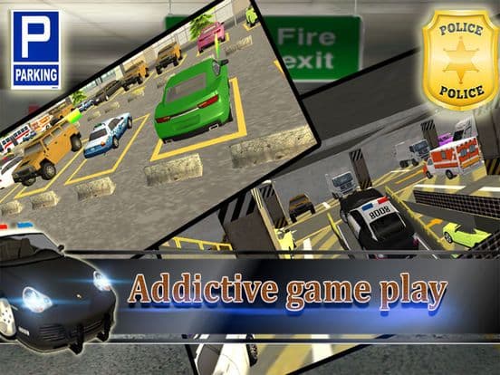 Modern Police Car Parking 3d: free simulation gam screenshot 4