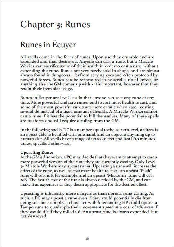 Ecuyer RPG