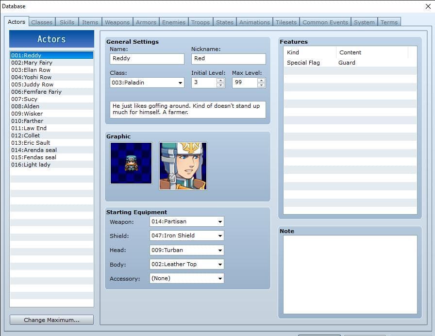 Silly RPG maker test game