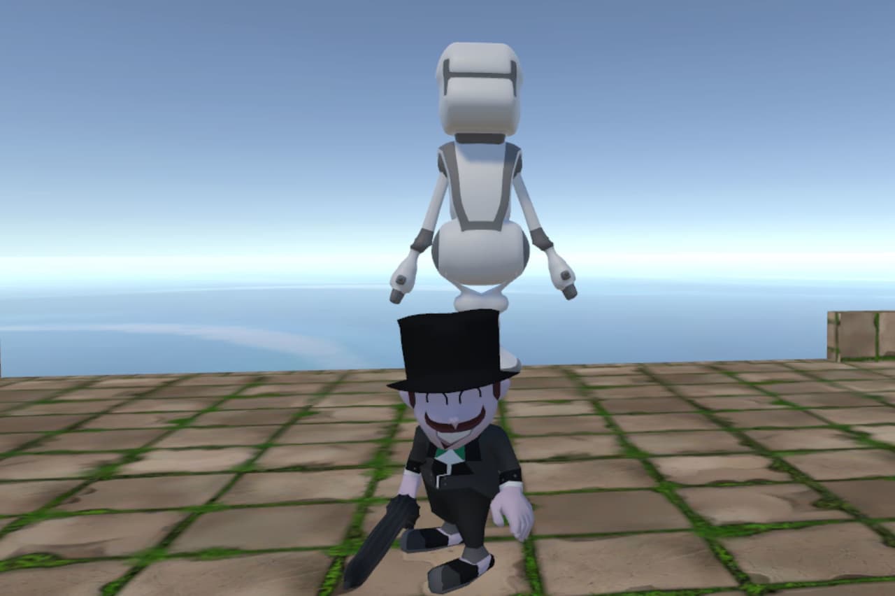 Dr. Umbrella (and his robot) in the Time Machine screenshot 2
