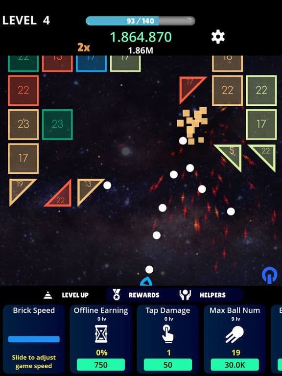 Cosmic Bricks - Idle Balls screenshot 3