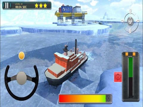 3D Icebreaker Parking - Arctic Boat Driving & Simulation Ship Racing Games