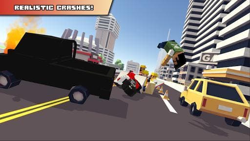 Blocky Moto Racing 🏁 screenshot 4