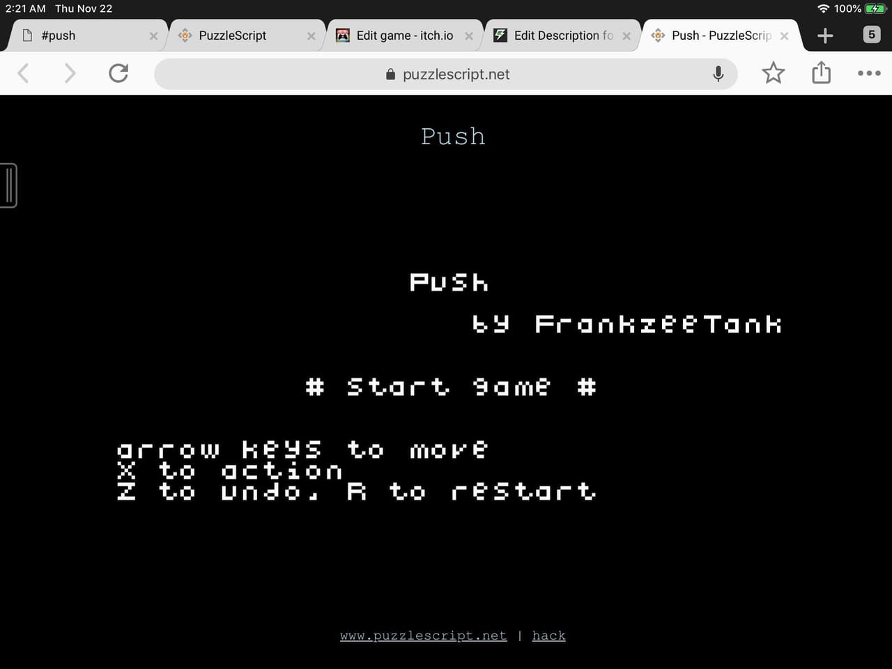 Push (itch) (FrankzeeTank) screenshot 2