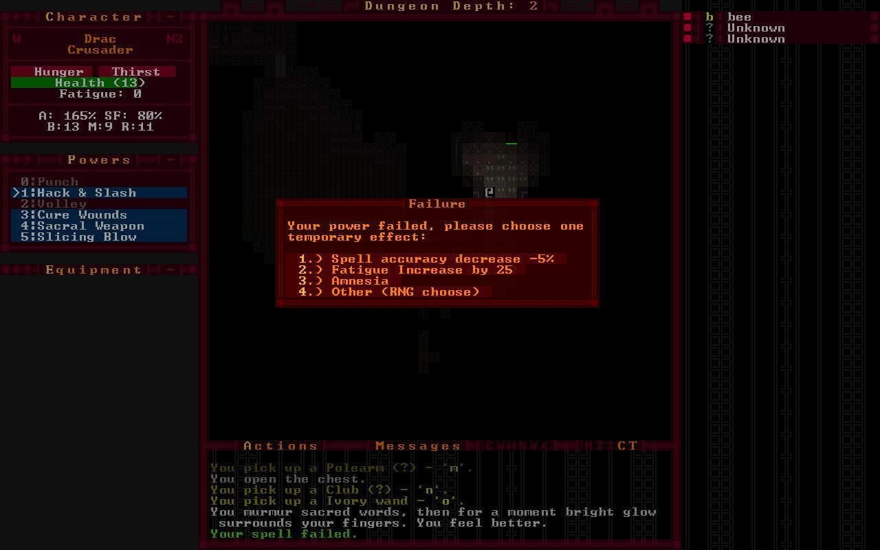 Dungeons of Everchange ASCII screenshot 3