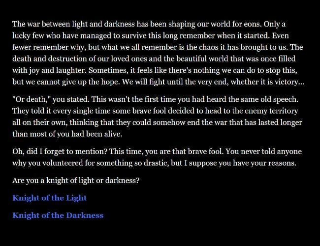 The World of Light and Dark