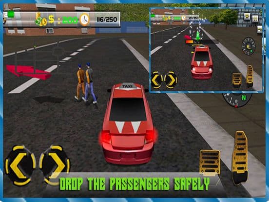 Crazy Taxi Driver Simulator 3D - real free yellow cab racing sim mania game screenshot 3