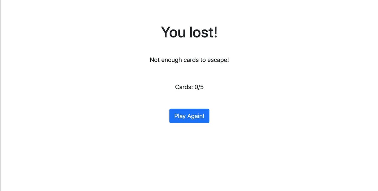 Collect 4 cards to escape screenshot 3
