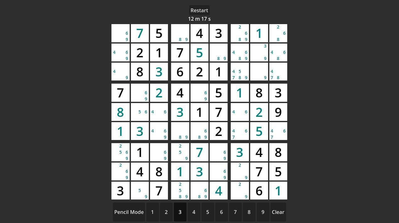 JamJestSimons Sudoku screenshot 4