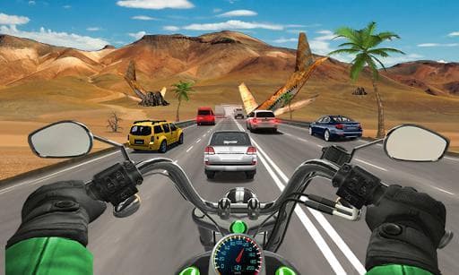 Racing In Moto Traffic Stunt Race