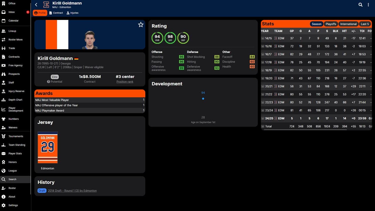 Hockey Legacy Manager 25 screenshot 3