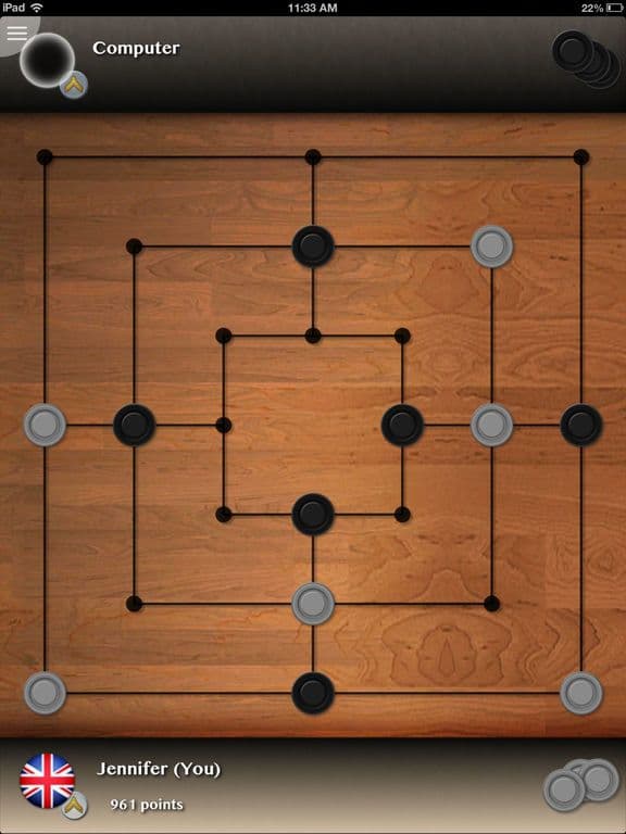 Nine Mens Morris Multiplayer