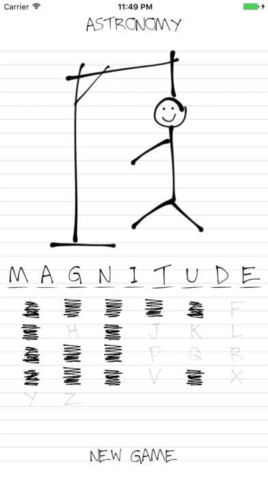 Hangman: Astronomy screenshot 4