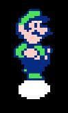 Luigi flying on a egg over Pizza Tower