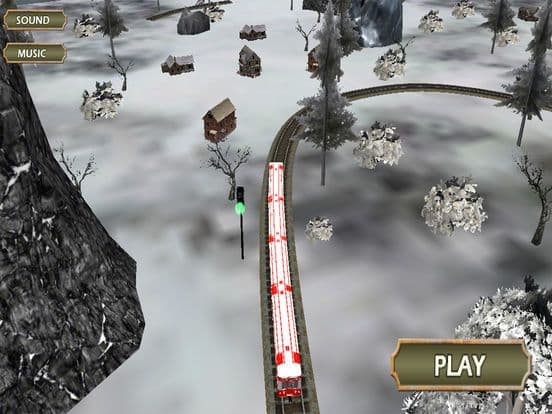 Snow Train Drive Simulation 3D screenshot 2