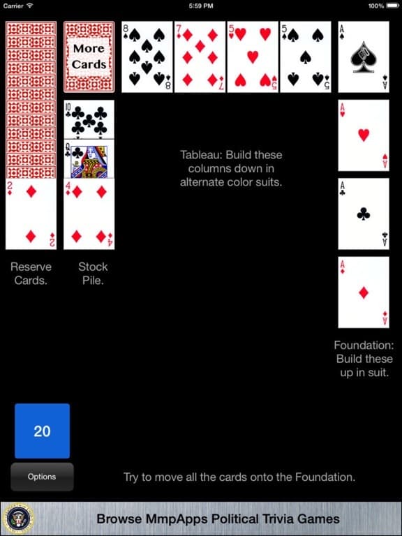 Canfield Solitaire - Classic screenshot 3