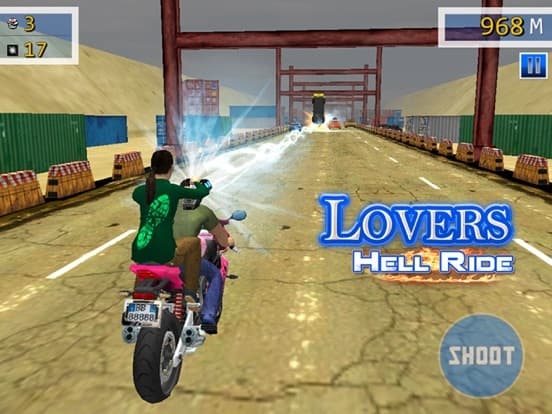 Lovers Hell Ride - Free Racing and Shooting Game screenshot 4