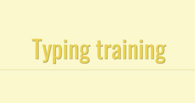 Typing training
