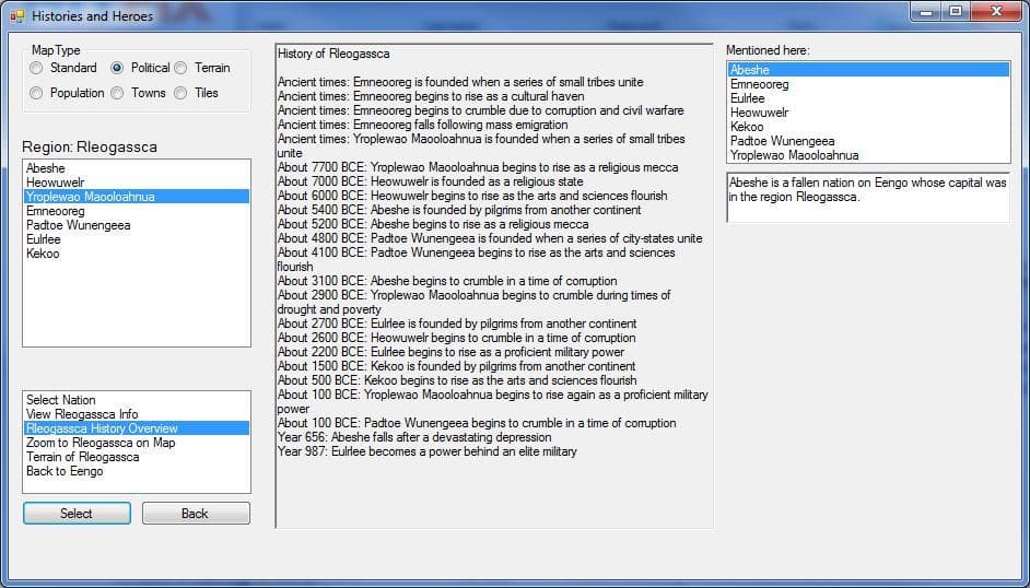 Histories and Heroes (LoreGen Legacy) screenshot 2