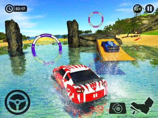 Floating Water Car Driving - Beach Surfing Racing screenshot 3