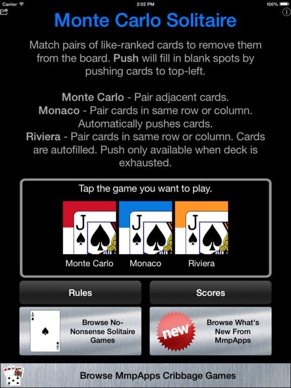 Monte Carlo Classic Solitaire screenshot 2