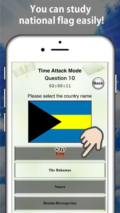 Answer the country name from the national flag! screenshot 3