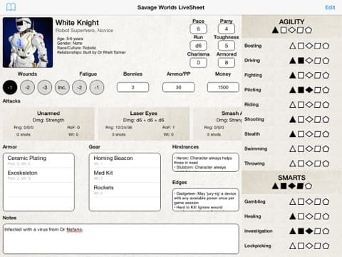 Savage Worlds LiveSheet screenshot 5