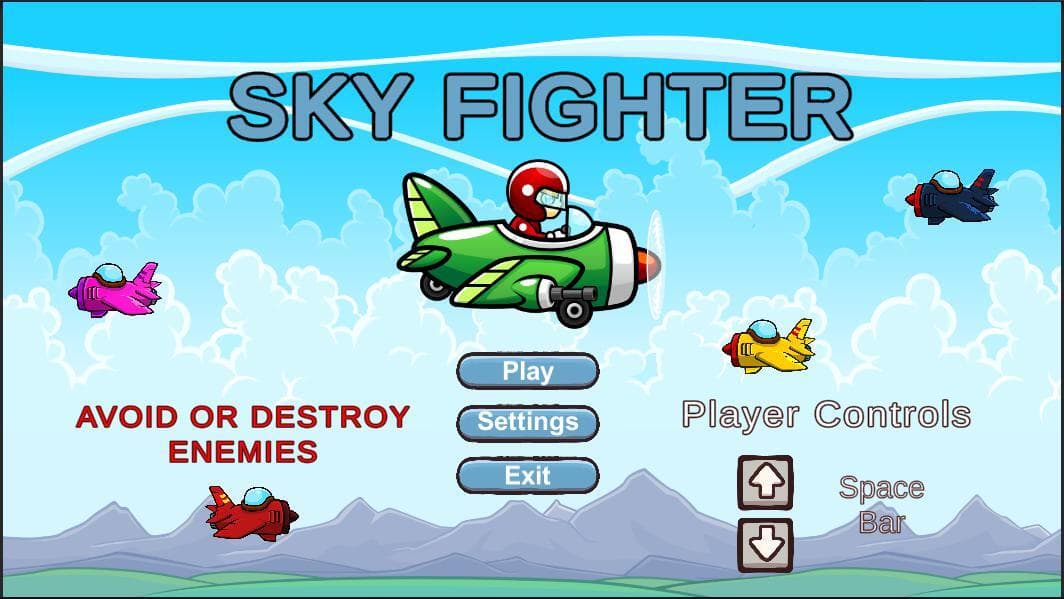 Sky Fighter: 2D Endless Runner screenshot 2