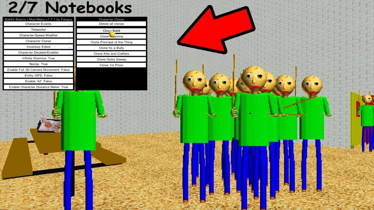 Guide to Baldis Basics Mod Menu screenshot 3