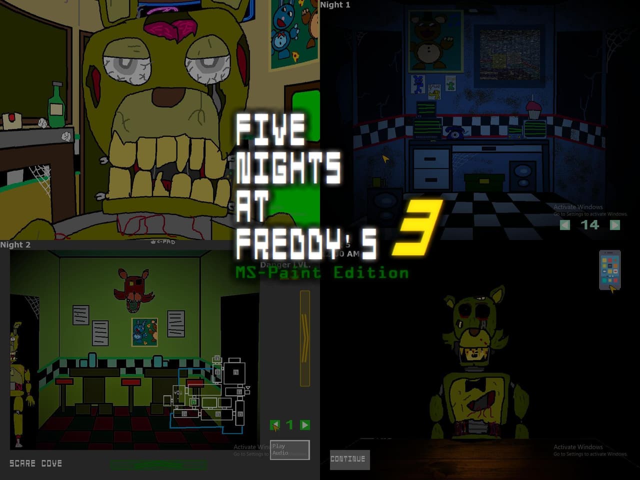 FNaF MS-Paint Edition Complete Tetralogy screenshot 4