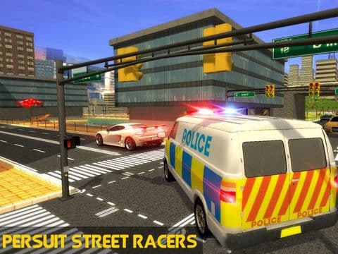 Police Mini Bus Crime Pursuit
