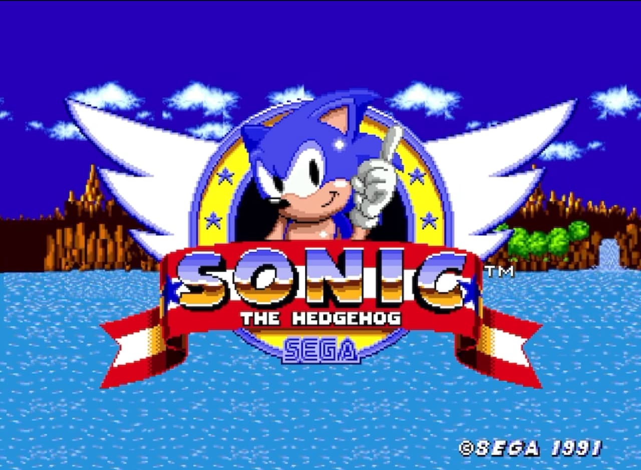 Accurate Sonic The Hedgehog title screen on Scratch