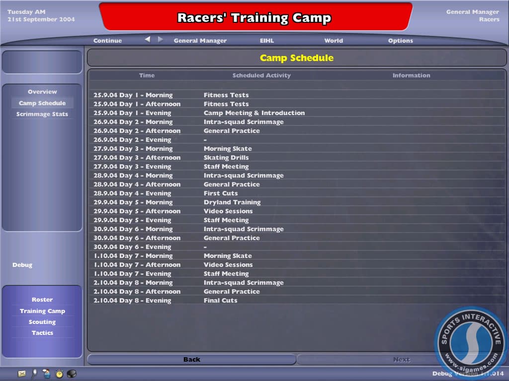 NHL Eastside Hockey Manager 2005 screenshot 5