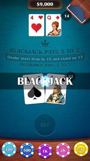Blackjack 21 - casino card game screenshot 4