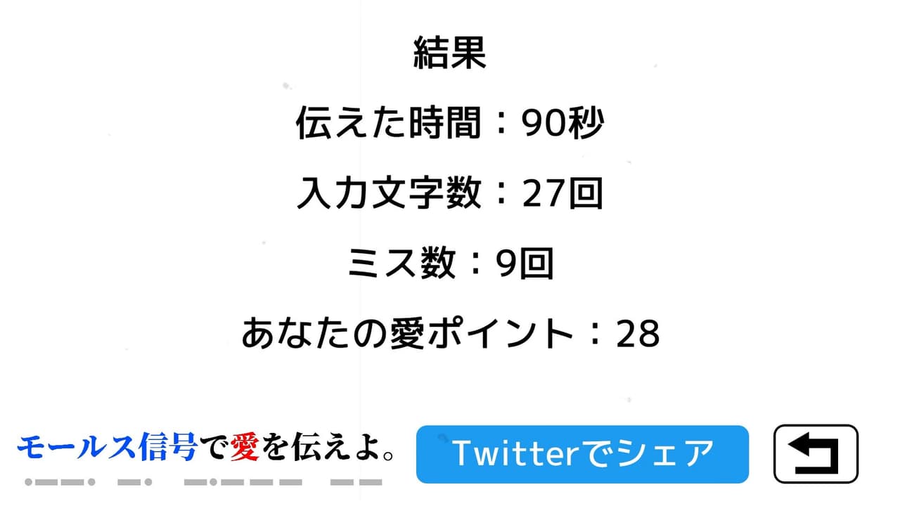 モールス信号で愛を伝えよ。