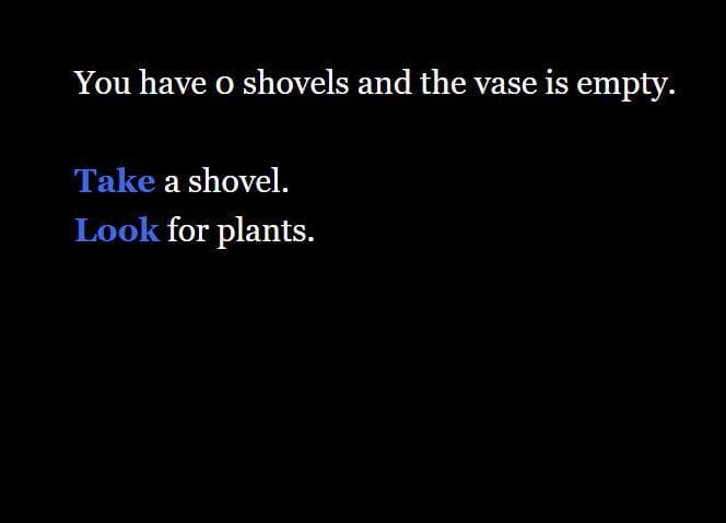 You have 0 shovels