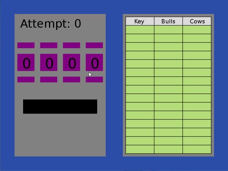 BullsAndCows1101 screenshot 2