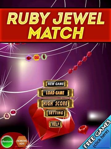 A Ruby Jewel Match: Free Gem 3 Matching Fun Brain Puzzle Games screenshot 2