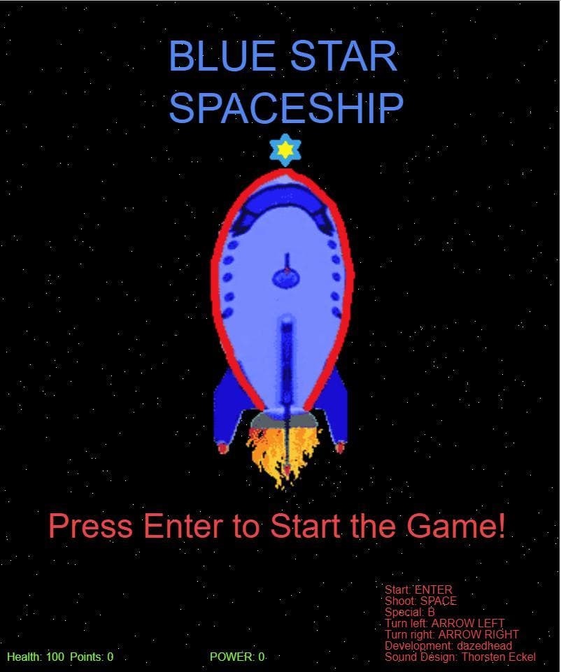 blue star spaceship