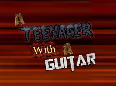 a teenager with a guitar