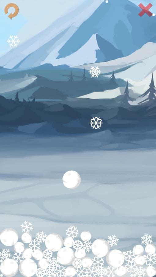 Snowing - A small snowball
