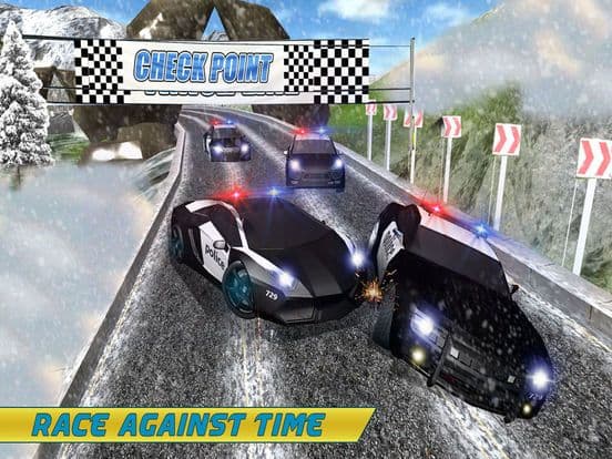 Police Chase Hill Car 3D: Cops Auto Racing Driver screenshot 2