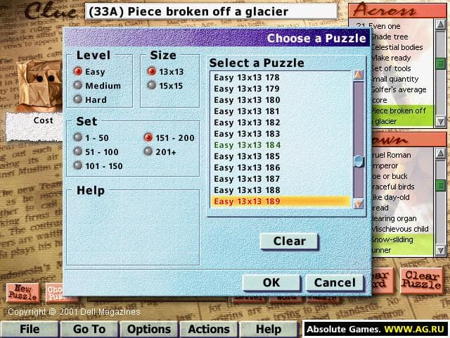 Dell Magazines Crossword screenshot 6